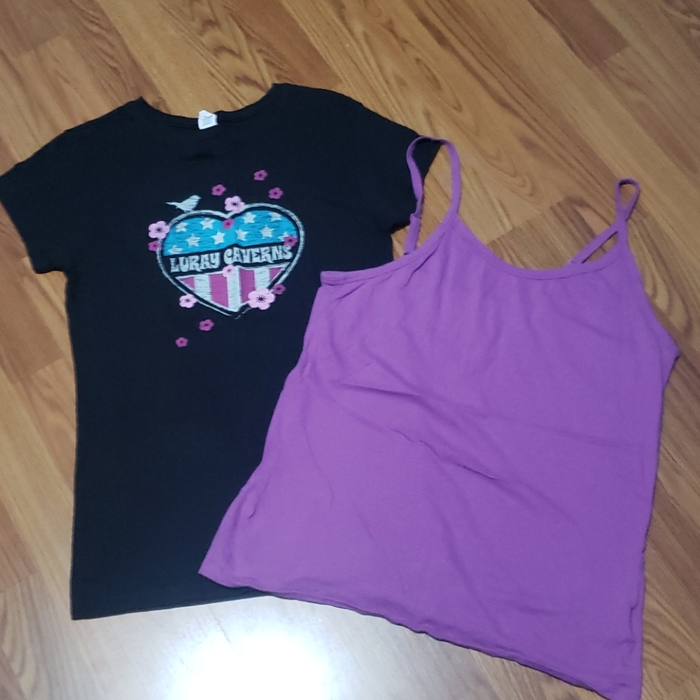 2 Womens L shirt tank clothing lot NWOT Luray